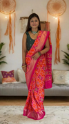 Pre-Draped Rang Patola Silk Saree perfect for high-end events and festive gatherings - Drape In A Minute Sarees