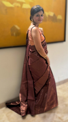 Maroon Aura Kanjivaram Saree featuring a flawless drape and opulent design - Drape In A Minute Sarees