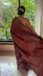 Maroon Aura Kanjivaram Saree with elegant drape and classic design - Drape In A Minute Sarees