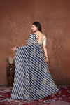 B&W Lehriya Pre-draped Saree crafted for effortless elegance and comfort - Drape In A Minute Sarees.