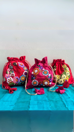 Chic Gulabo - Silk Potli Bag perfect for accessorizing traditional outfits - Drape In A Minute Sarees