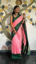 Kanakambari Elegance Pre-draped Saree showcasing traditional charm and sophistication - Drape In A Minute Sarees